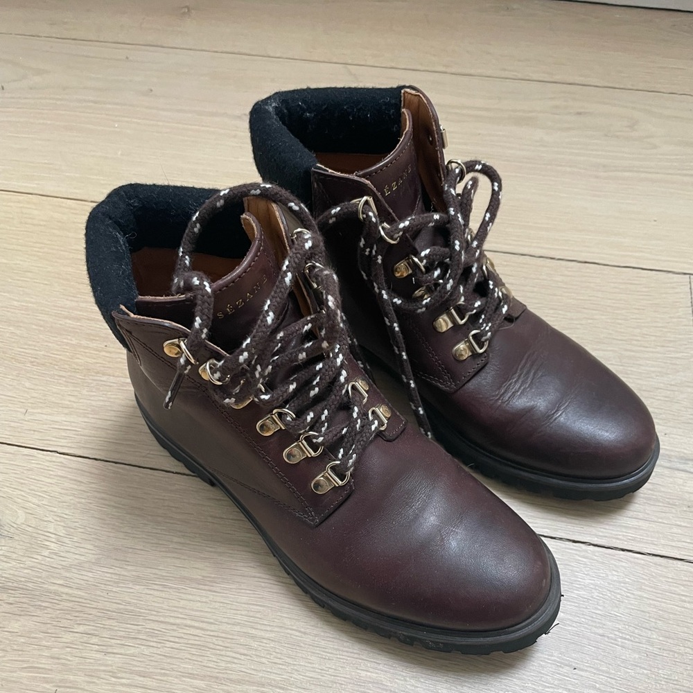 Sezane leather ankle boots.